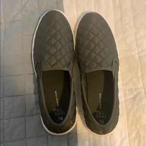 Women’s green slip on sneakers